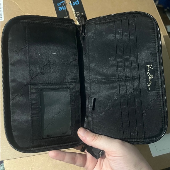 Vera Bradley Black and Red Patterned Wallet - Picture 3 of 5